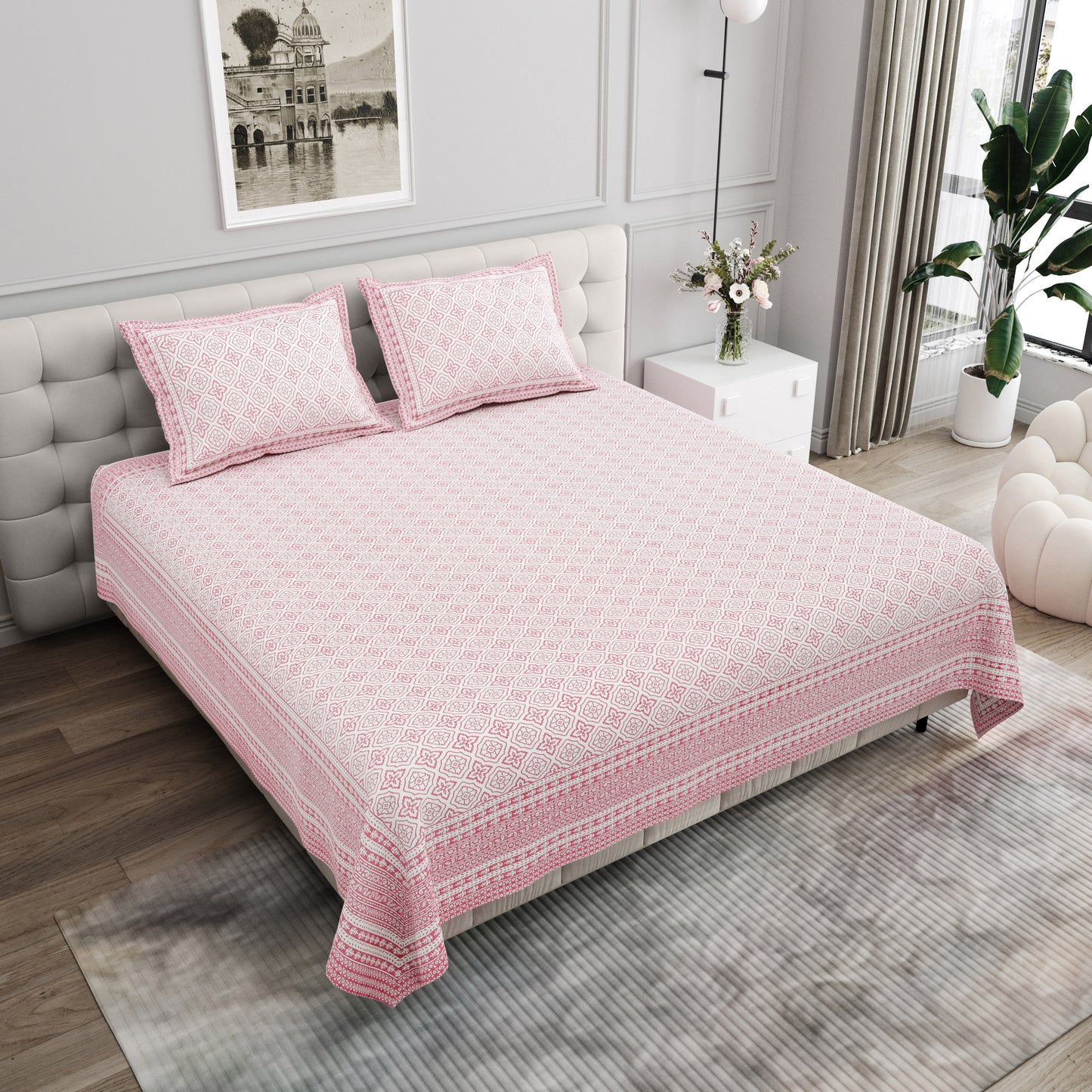 Canvas of Joy - King Size Bedsheet