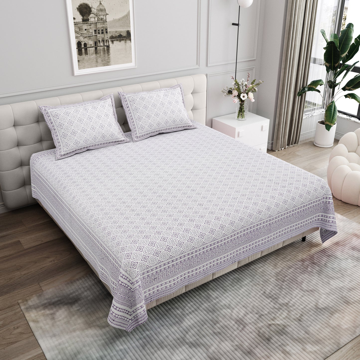 Canvas of Joy - King Size Bedsheet