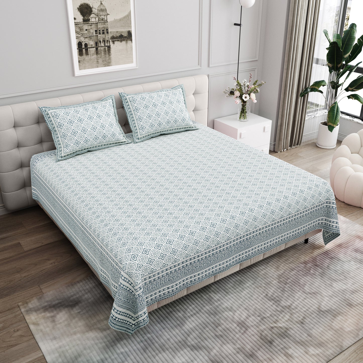 Canvas of Joy - King Size Bedsheet