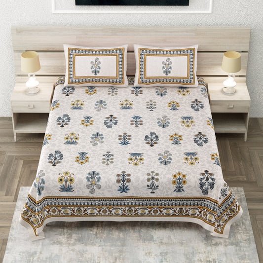 Taj Florale - King Size Bedsheet
