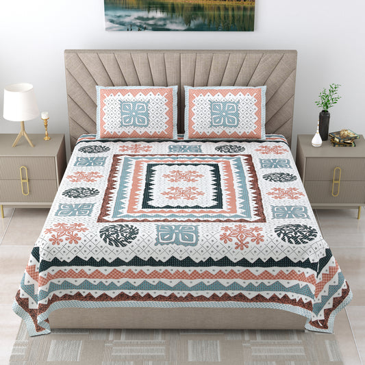 Sereni Leaf - Double bed Bedsheet