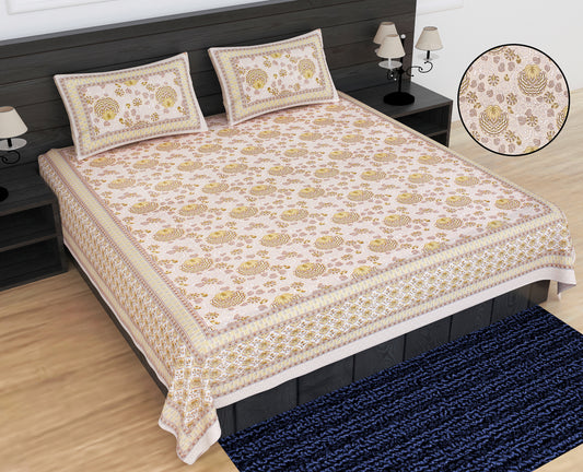 Happy Hues - Double bed Bedsheet