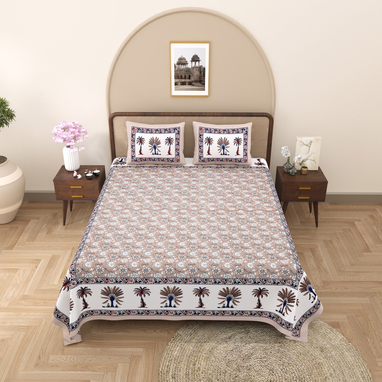 Verdant Block - Double bed Bedsheet