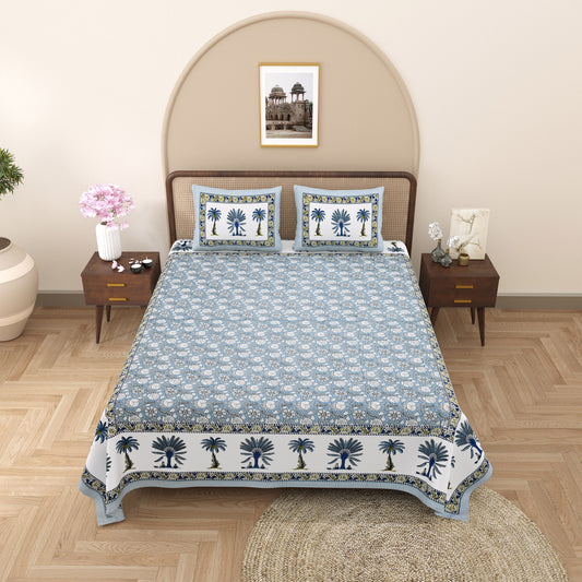 Verdant Block - Double bed Bedsheet