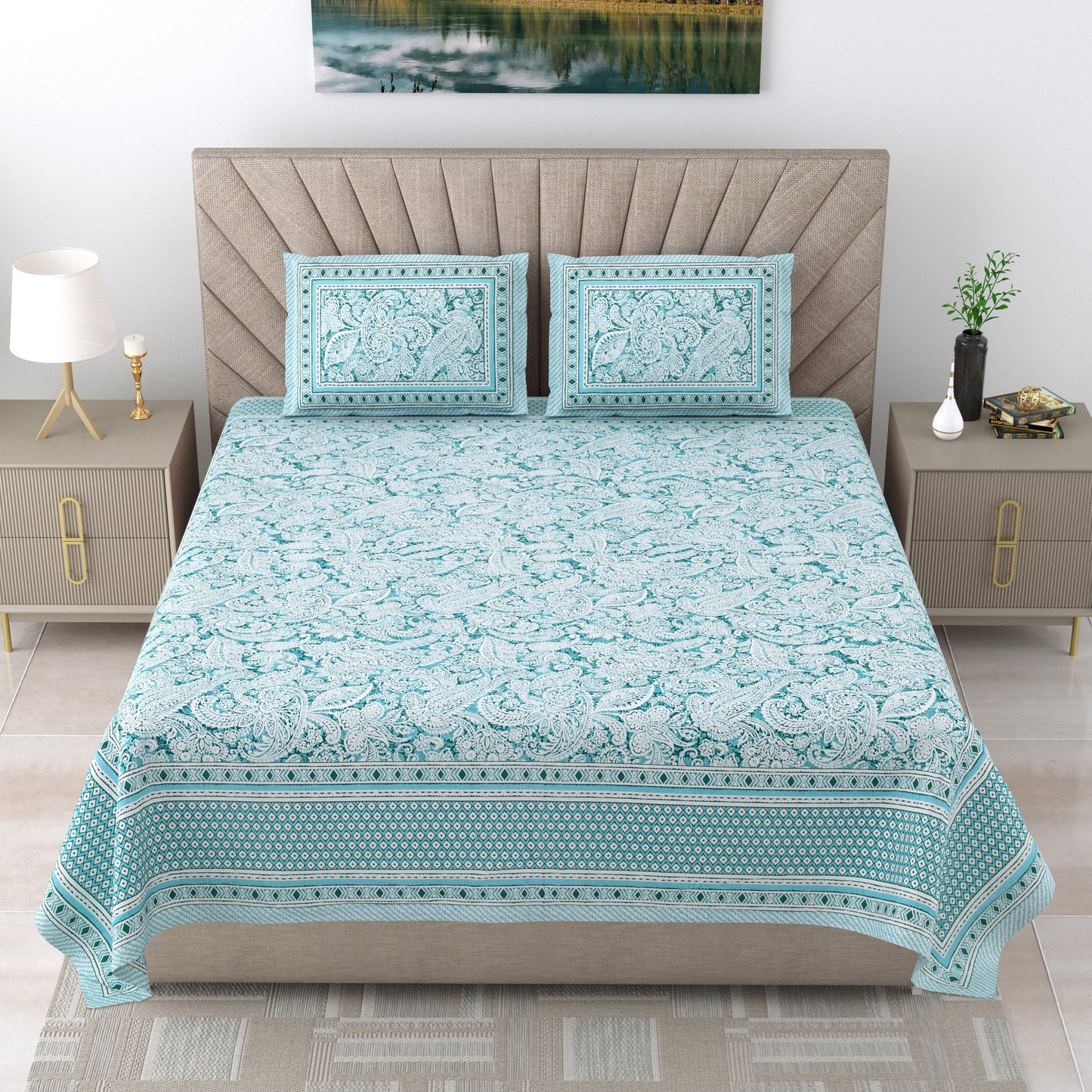 Minimal Tropical - Double bed Bedsheet