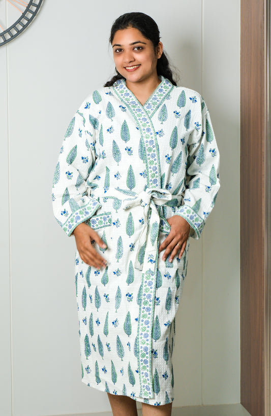 Forest Dew - Jaipuri Bathrobe