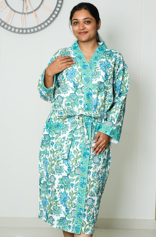 Ocean Vine - Jaipuri Bathrobe