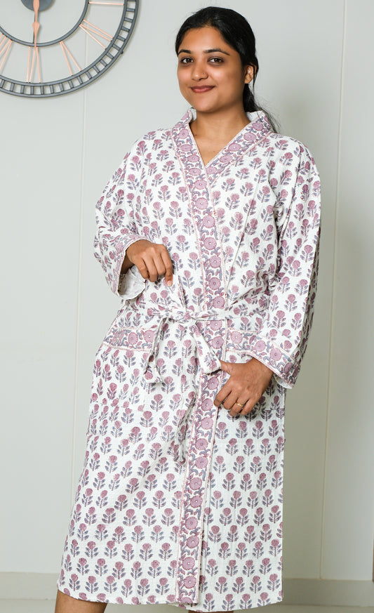 Dusk Rose - Jaipuri Bathrobe