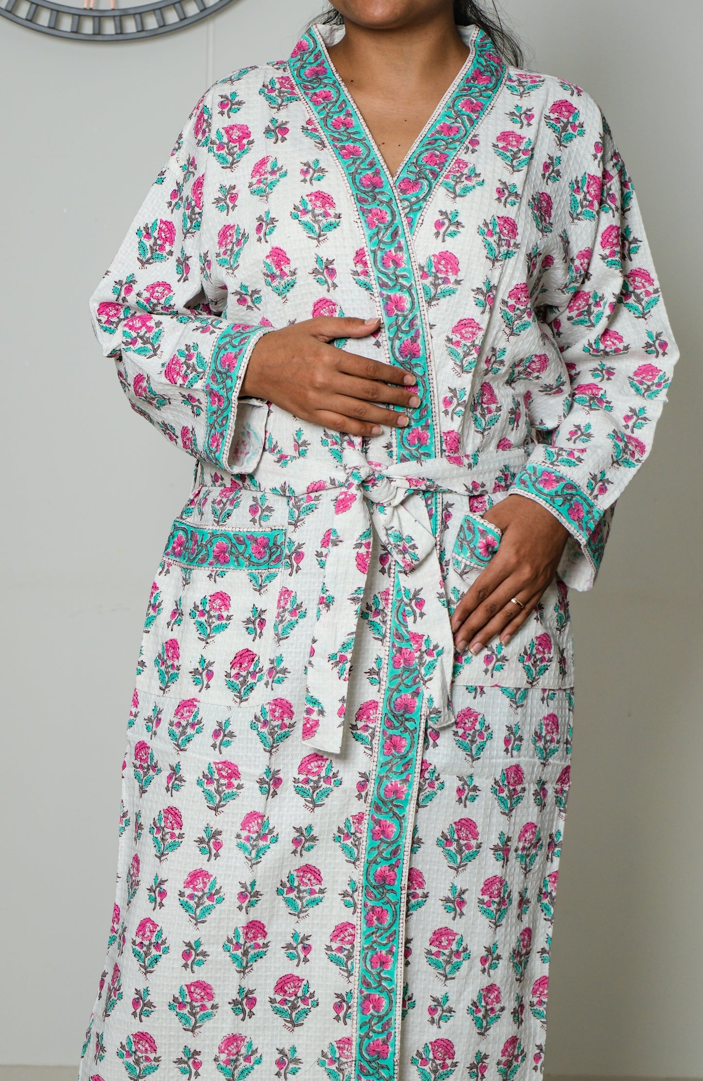Mint Rose - Jaipuri Bathrobe