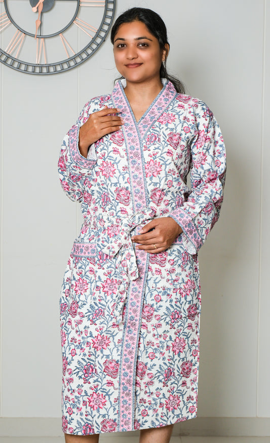 Rose Whisper - Jaipuri Bathrobe