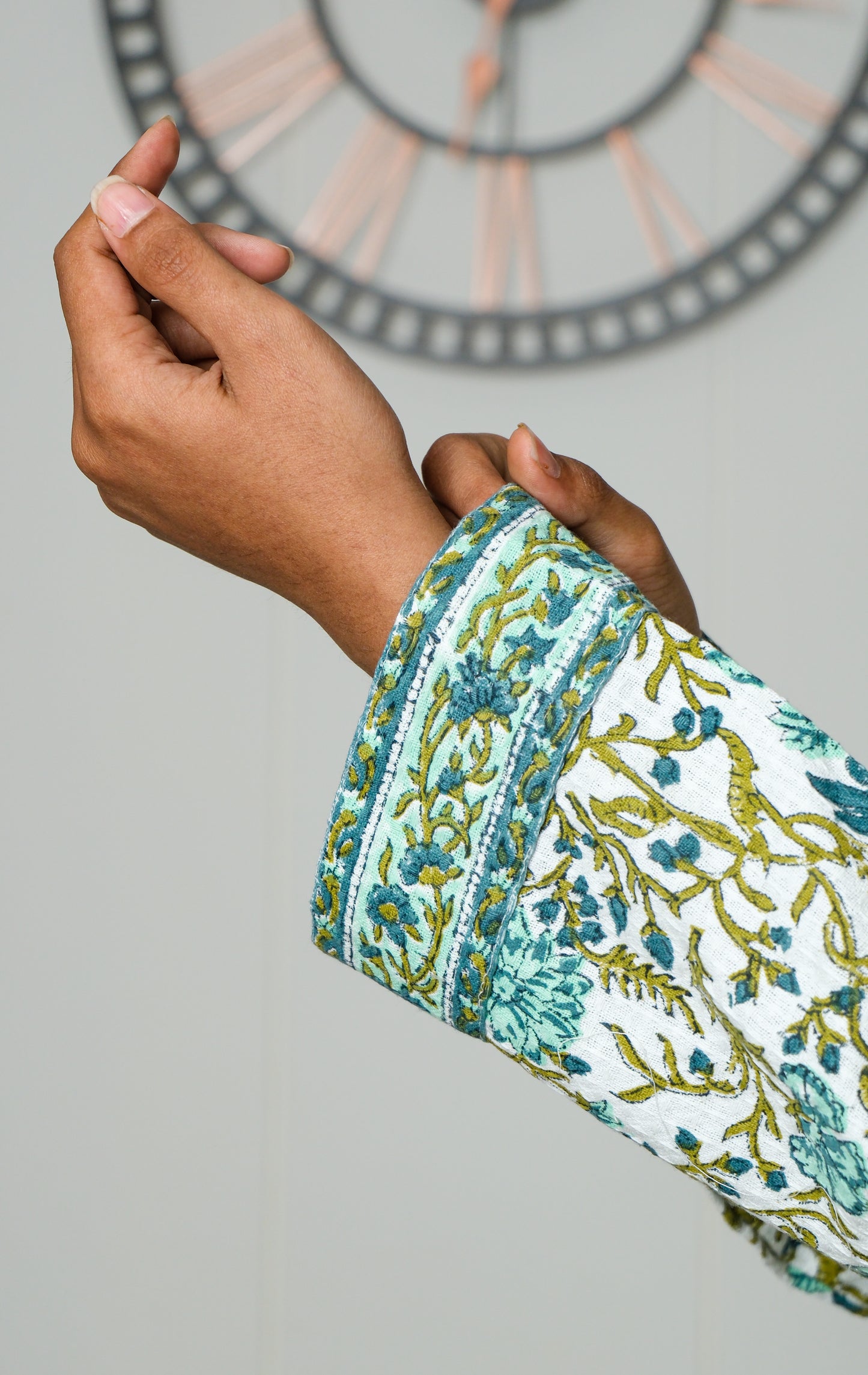 Teal Garden - Jaipuri Bathrobe