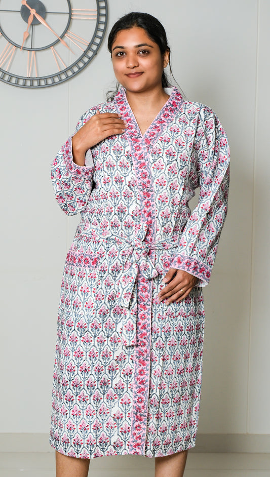 Pink Petal - Jaipuri Bathrobe