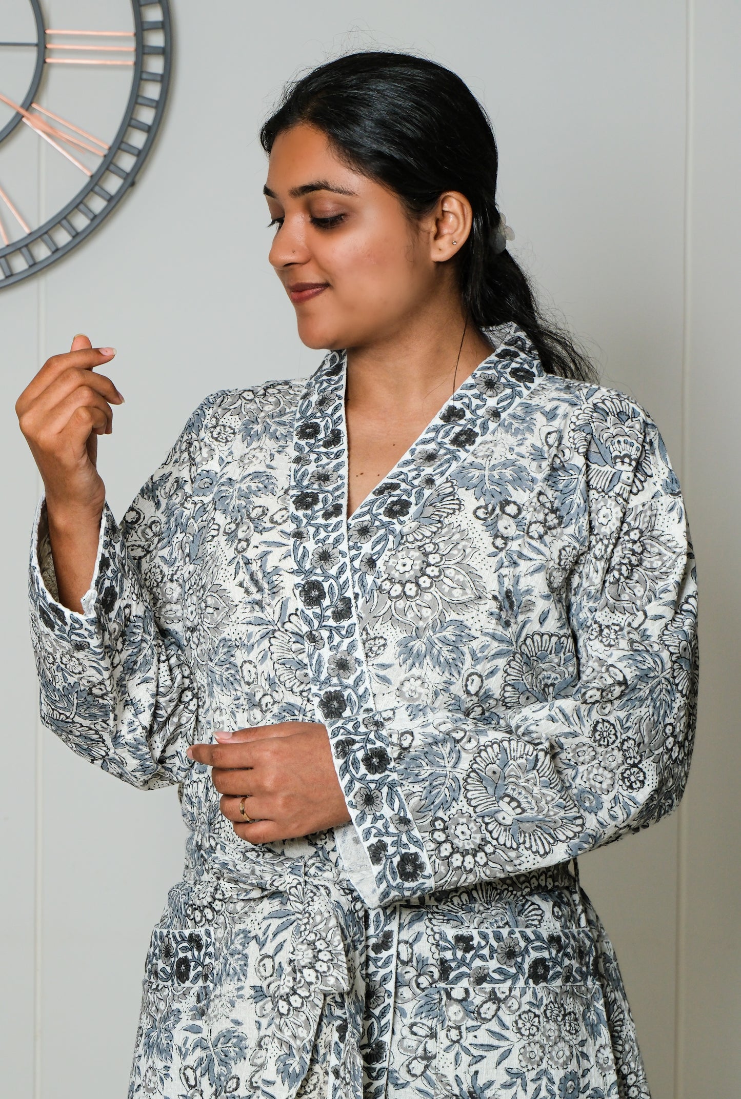 Twilight Garden - Jaipuri Bathrobe