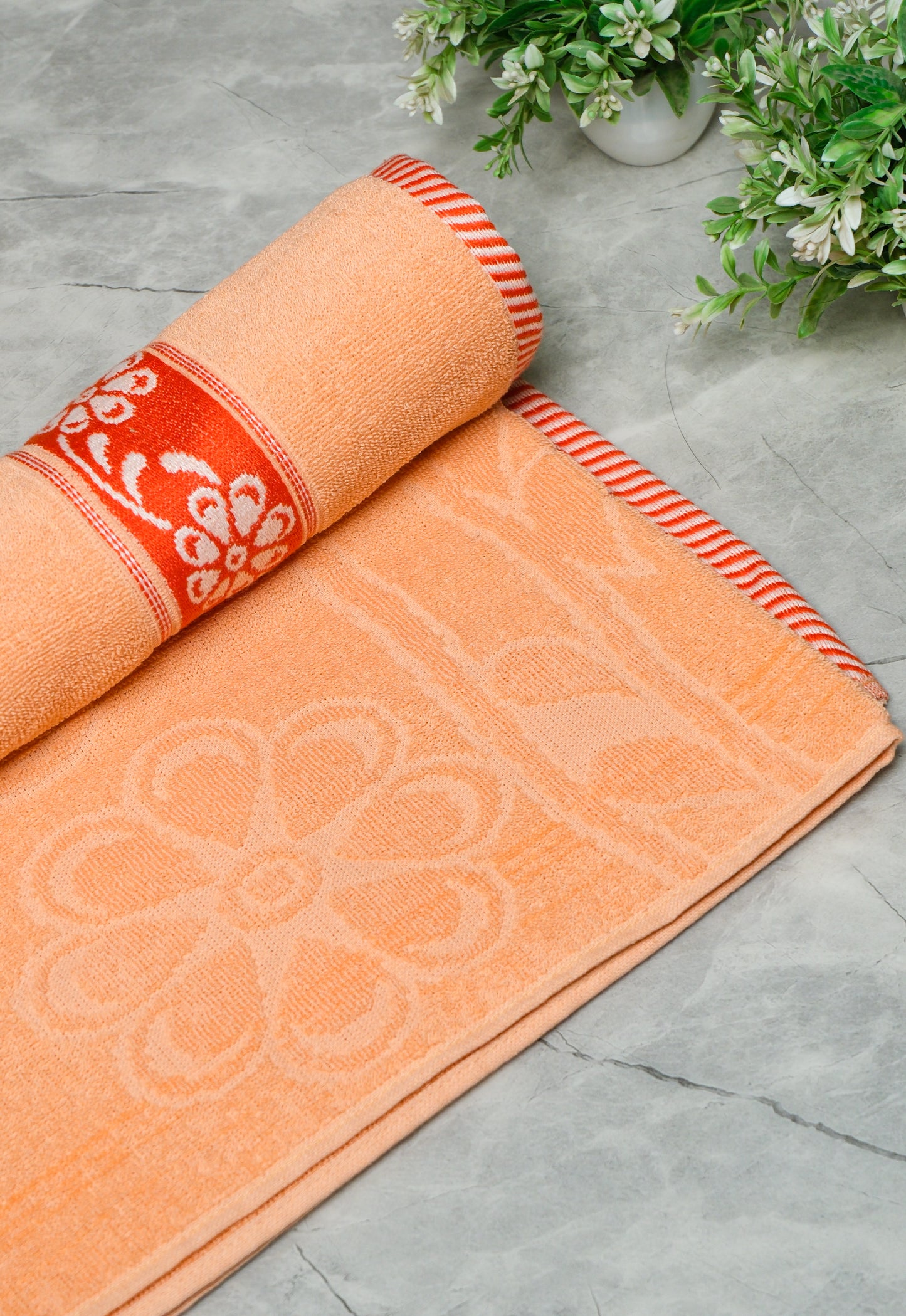 Sunset Orange - Printed Towel